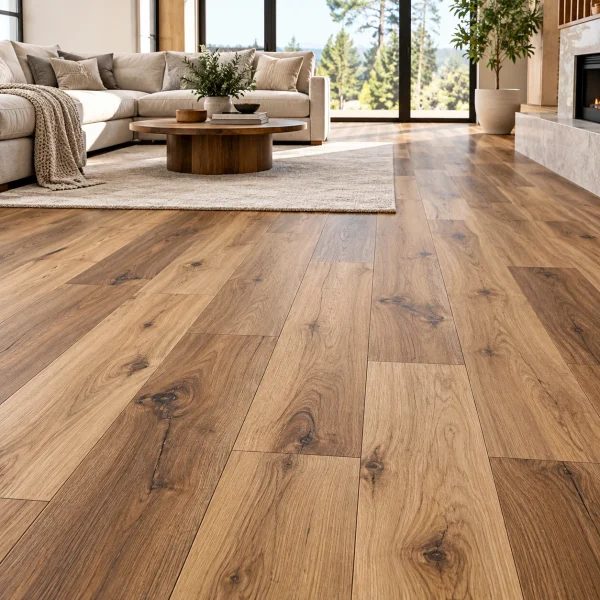 12mm Wide Plank Laminate – Hickory