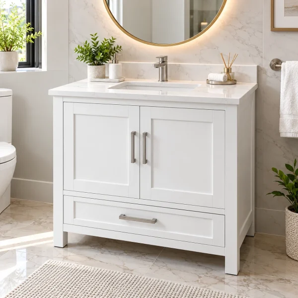 36" Bathroom Vanity – White Shaker