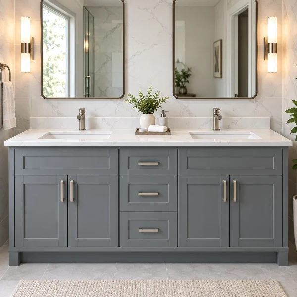 60" Double Sink Vanity – Grey