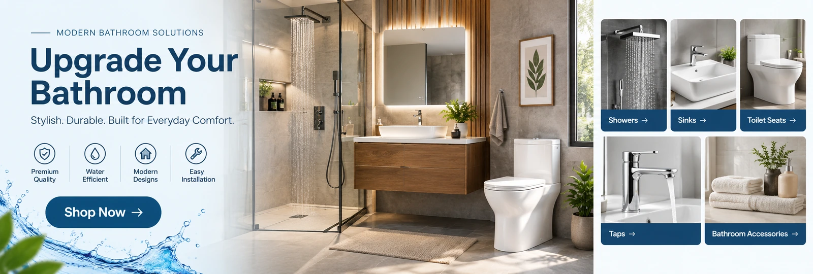 Everything for Your Bathroom — Stylish fixtures and modern designs