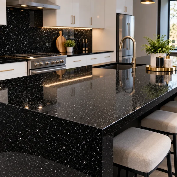 Black Sparkle Quartz Countertop