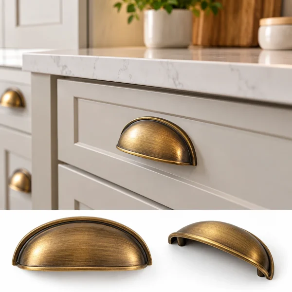 Cup Pulls – Antique Brass