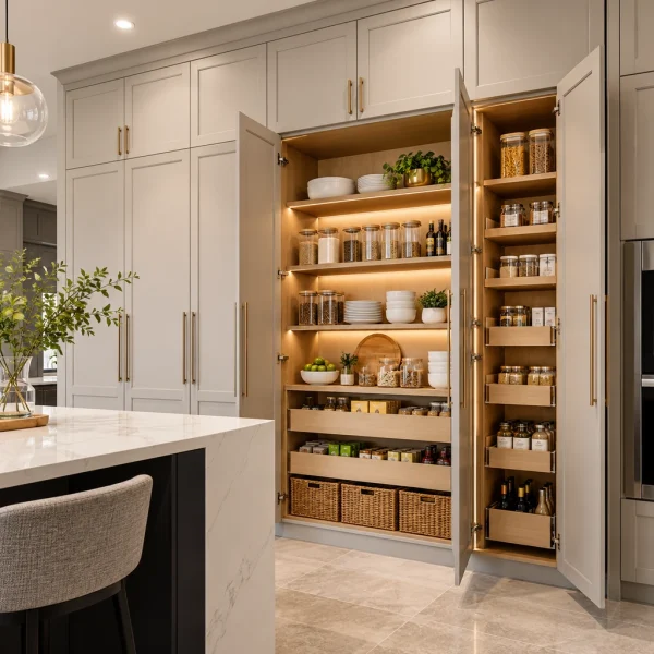 Floor-to-Ceiling Pantry Cabinets