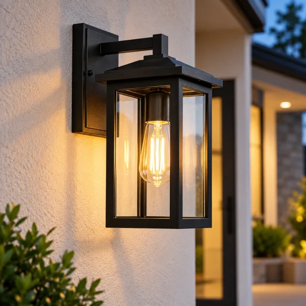 Outdoor Wall Lantern – Black