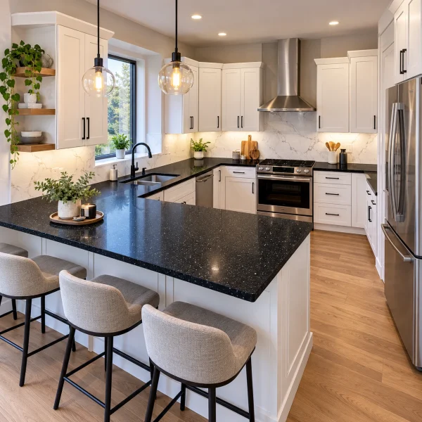 Peninsula (G-Shaped) Kitchen Design