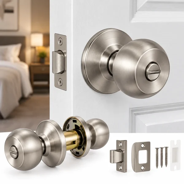 Privacy Door Knob – Satin Nickel