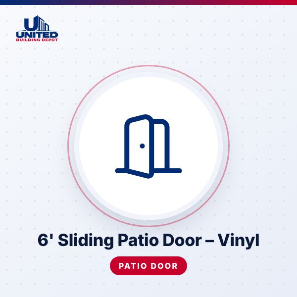6' Sliding Patio Door – Vinyl