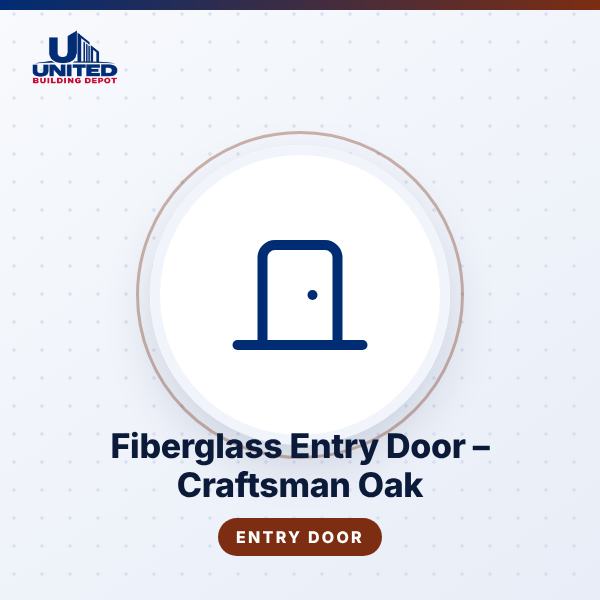 Fiberglass Entry Door – Craftsman Oak
