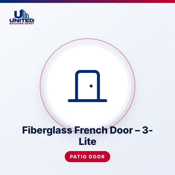 Fiberglass French Door – 3-Lite
