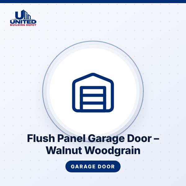 Flush Panel Garage Door – Walnut Woodgrain