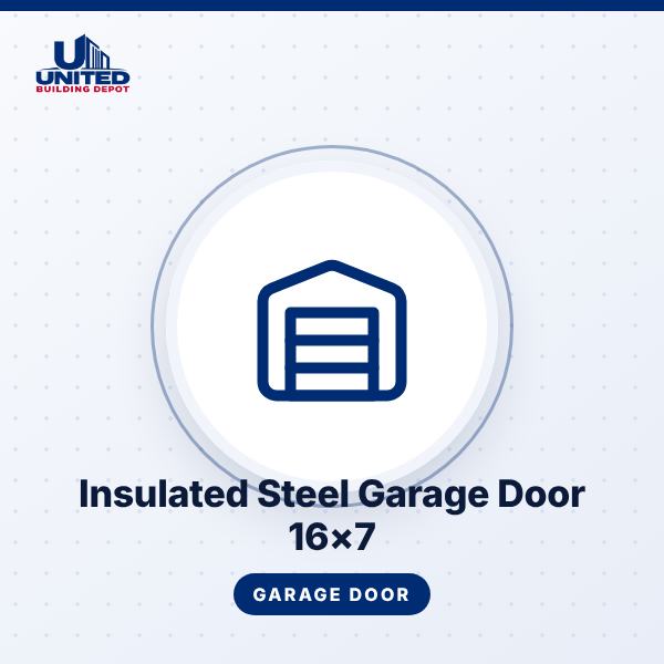 Insulated Steel Garage Door 16×7