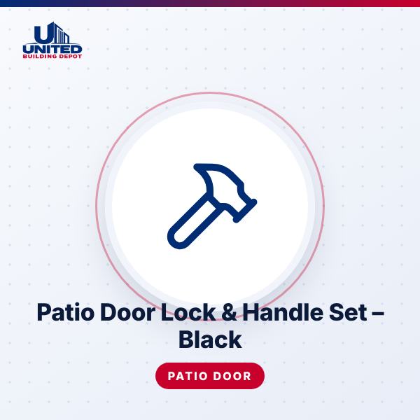 Patio Door Lock & Handle Set – Black