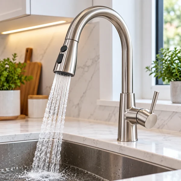Pull-Down Kitchen Faucet – Brushed Nickel
