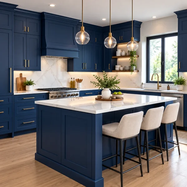 Shaker Kitchen Cabinets – Navy Blue
