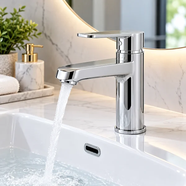 Single-Hole Bathroom Faucet – Chrome