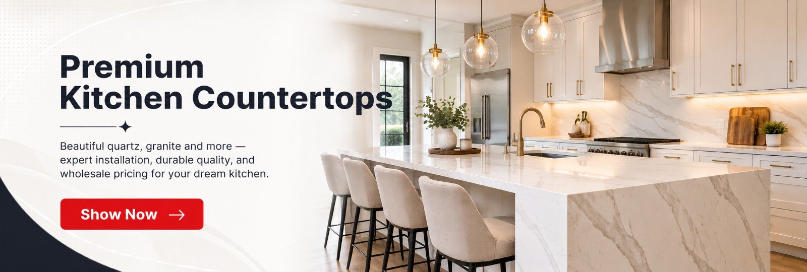 Premium Kitchen Countertops — Quartz, granite and more