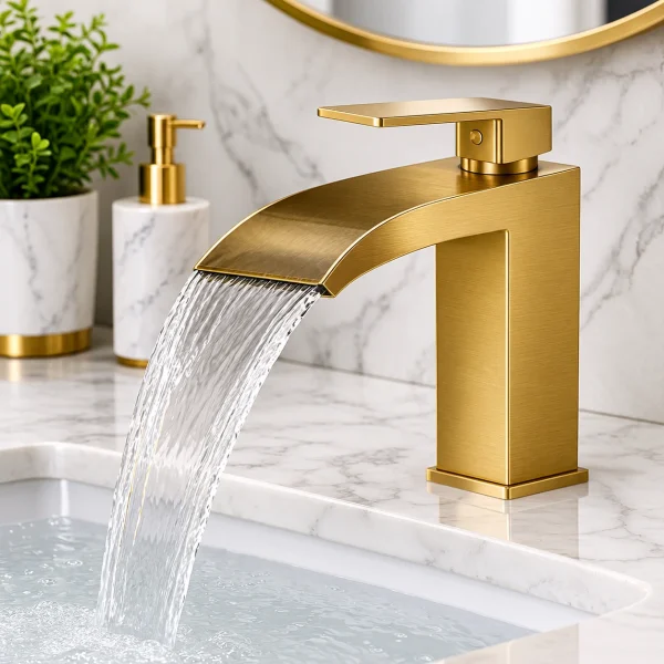 Waterfall Faucet – Brushed Gold