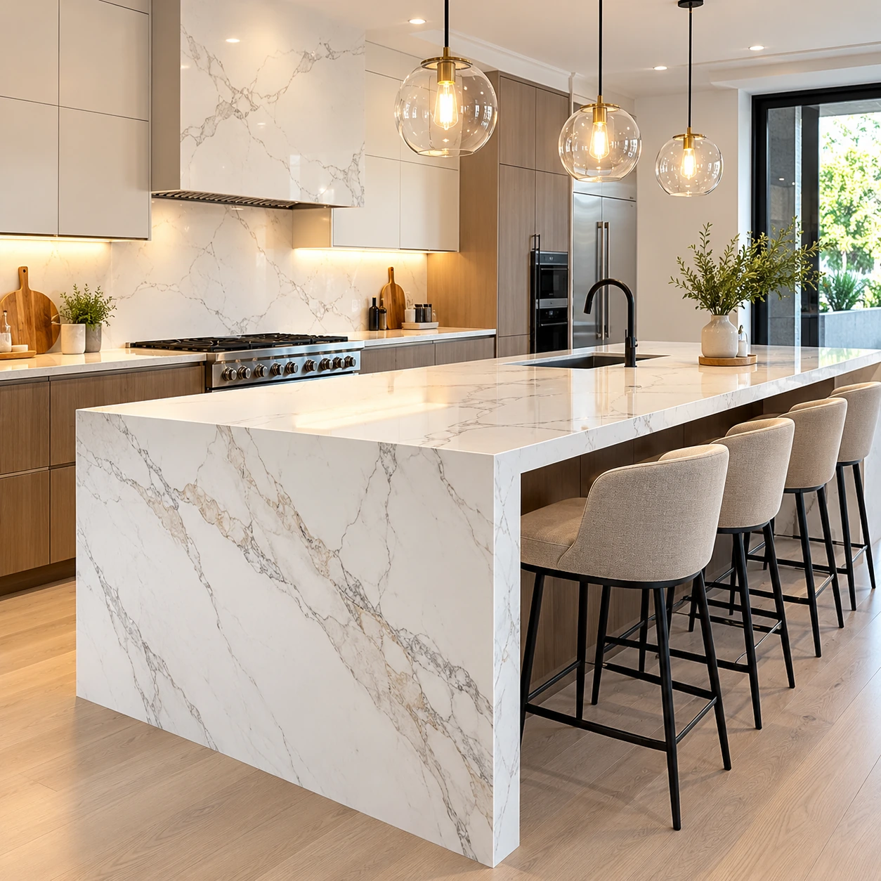 Waterfall Island Countertop Package