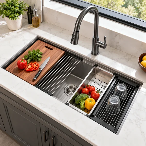 Workstation Sink with Accessories