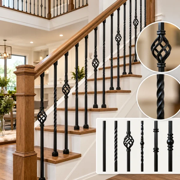 Wrought Iron Pickets – Black